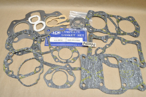 NOS Honda CA72 CB72 CL72 SCM Complete Top & Bottom End Gasket Kit 06110-268-020