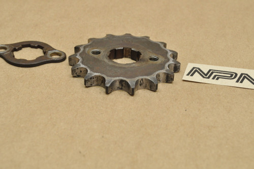 Vtg OEM Honda CL125 A SL175 SS125 Drive Chain Sprocket 15T & Retainer 23801-230-000