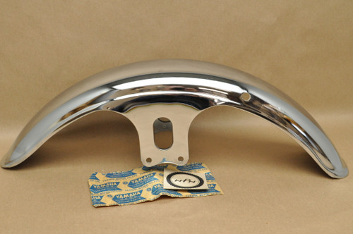 NOS Yamaha 1978-81 XS400 Chrome Front Fender Mud Guard 2L0-21510-01-93