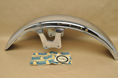NOS Yamaha 1977-79 XS750 1980-81 XS850 Chrome Front Fender Mud Guard 1J7-21510-00-93