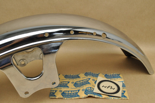NOS Yamaha 1977-79 XS750 1980-81 XS850 Chrome Front Fender Mud Guard 1J7-21510-00-93