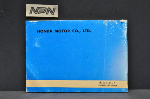 Vintage 1969 Honda SL90 Motorcycle Owners Manual OEM Original Japan