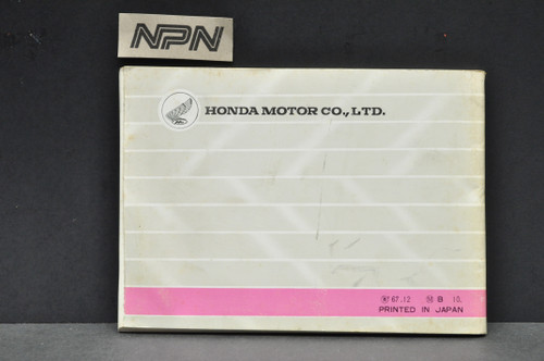 Vintage 1968-69 Honda CL175 Motorcycle Owners Manual OEM Original Japan READ
