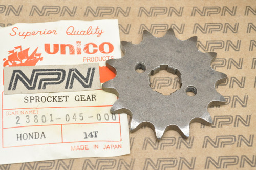 NOS Honda Z50 A Unico Drive Chain Sprocket 14T 23800-045-000