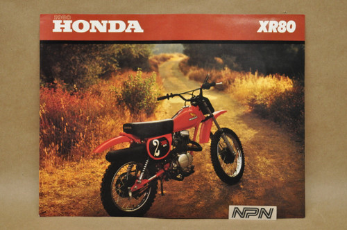 Vintage NOS 1980 Honda XR80 Motorcycle Brochure Dealer Spec Sheet