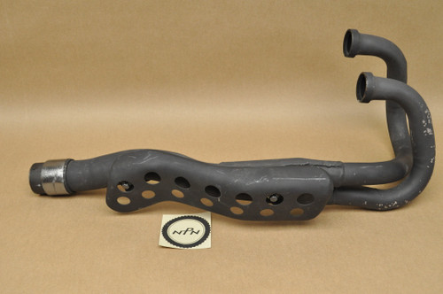 Vtg OEM Honda XR650 L Muffler Exhaust Header Pipe w/ Heat Shield 18320-MY6-670