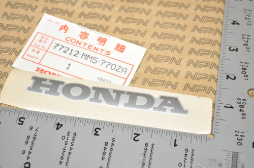 NOS Honda 1988 CBR1000 F Hurricane Seat Cowl Emblem Decal 77212-MM5-770 ZA