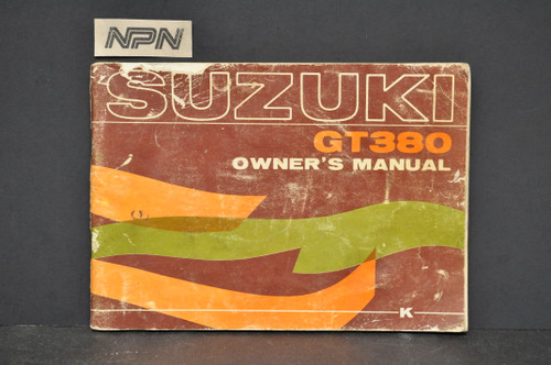 Vintage 1972-73 Suzuki GT380 K Motorcycle Owners Manual