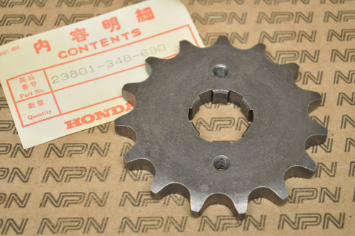 NOS Honda CB450 CB500 T CL450 XL350 Front Drive Chain Sprocket 15T 23801-348-690