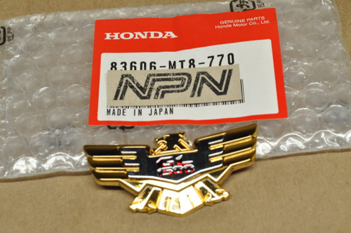 NOS Honda GL1500 A GL1500SE Gold Wing Side Cover Emblem Badge B 83606-MT8-770