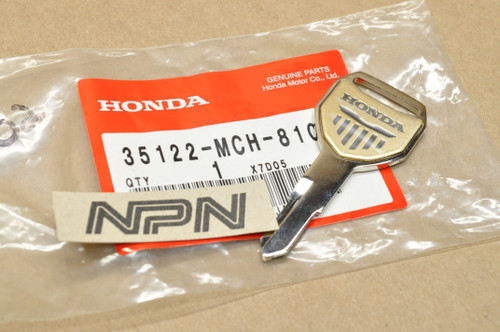 NEW OEM Honda VTX1300 VTX1800 Type 2 Key Blank 35122-MCH-810