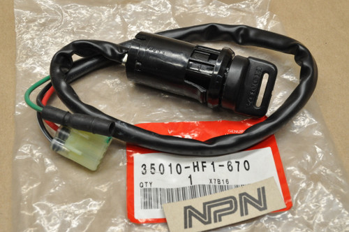 NOS Honda TRX200 TRX200D Fourtrax Ignition Switch & Key Lock Set 35010-HF1-670