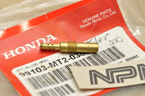 NOS Honda CB1000 PC800 TRX250 VFR750 RC30 Carburetor Slow Jet #38 99103-MT2-0380