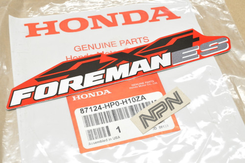 NEW OEM Honda TRX500 FE Foreman ES Front Fender Emblem Decal 87124-HP0-H10 ZA
