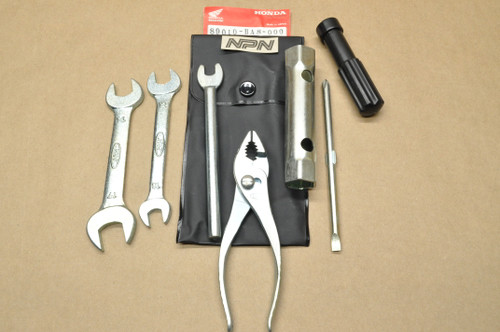 NOS Honda 1985-87 TRX250 Tool Kit Wrench Plier Screwdriver w/ Bag 89010-HA8-000