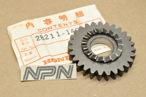 NOS Honda 1977-79 XL75 XR75 XR80 Kick Starter Pinion Gear 27T 28211-149-000
