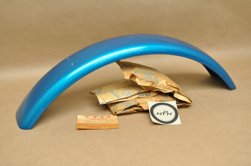 NOS Honda SL100 K3 Candy Riviera Blue Front Fender Mud Guard 61101-110-670 NL