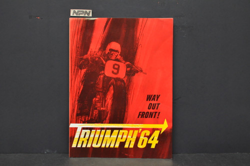 VTG NOS 1964 Triumph Motorcycle Dealer Brochure Bonneville T120 TR6 Thunderbird