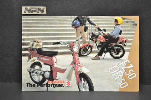 Vintage Suzuki FZ50 T Rascal OR50 T Moped Dealer Brochure 1980 NOS Dealer Stamp