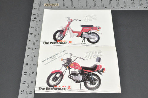 Vintage Suzuki FZ50 T Rascal OR50 T Moped Dealer Brochure 1980 NOS Dealer Stamp