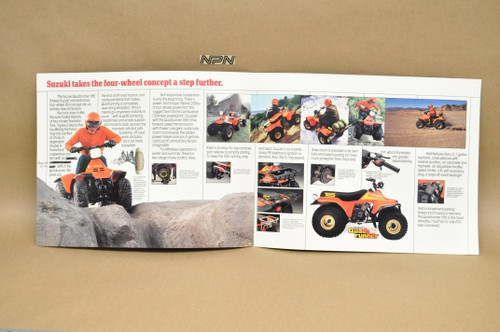 Vintage NOS 1984 Suzuki LT185 E Quadrunner Brochure Bobs Motorcycle Dealer Stamp