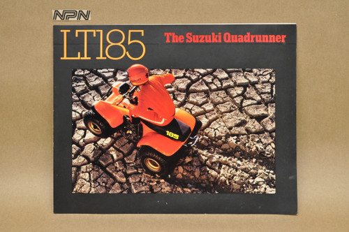 Vintage NOS 1984 Suzuki LT185 E Quadrunner Brochure Bobs Motorcycle Dealer Stamp