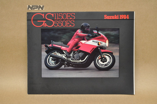 Vintage NOS 1984 Suzuki GS1150ES GS550ES Brochure OEM Dealer Stamp Specs NEW OEM
