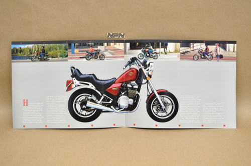 VTG NOS 1985 Suzuki GS550 L Motorcycle Brochure OEM Dealer Stamp Specs NEW