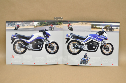 Vintage NOS 1985 Suzuki GS550 E GS550 ES Brochure OEM Dealer Stamp Specs NEW