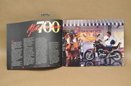 Vintage NOS 1985 Suzuki GV700 GV1200 Madura Brochure OEM Dealer Stamp Specs NEW