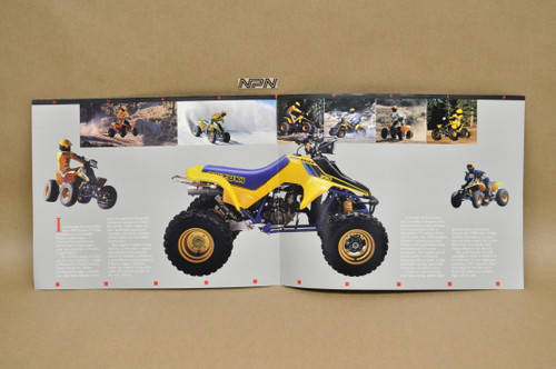 Vintage NOS 1985 Suzuki LT250 R Quadracer Brochure OEM Dealer Stamp Specs NEW