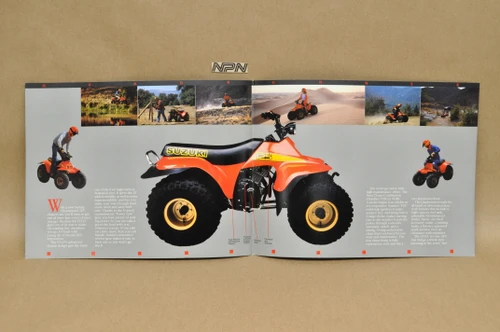Vintage NOS 1985 Suzuki LT125 Quadrunner Brochure OEM Dealer Stamp Specs NEW