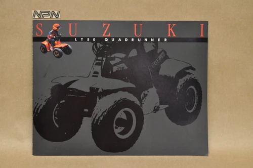 Vintage NOS 1985 Suzuki LT50 Quadrunner Brochure OEM Dealer Stamp Specs NEW