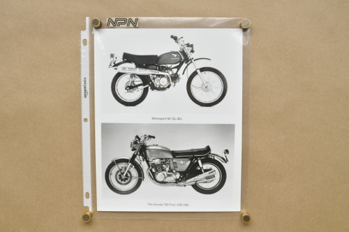 Vintage 1969 Honda CB750 SL90 Motorcycle Dealer Spec Photo Prototype Bikes