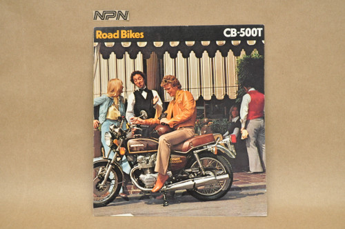 Vintage NOS 1974 Honda CB500 T Motorcycle Brochure OEM Dealer Stamp Specs