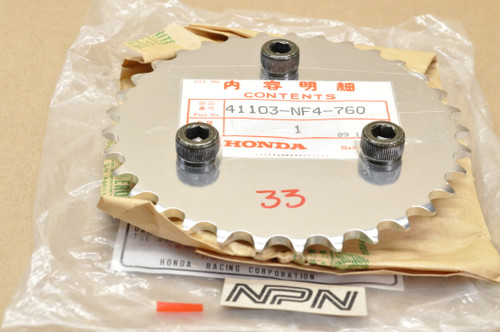 NOS Honda HRC 1995-2002 RS125 R Final Drive Sprocket 33T 41103-NF4-760
