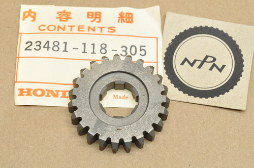 NOS Honda SL70 K0-K1 XL70 K0-1976 Transmission Countershaft Top Gear 23T 23481-118-305