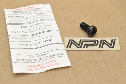 NOS Honda 1981-82 CB750 F XL250 K0 Pan Head Screw 6x14 93500-06014-07