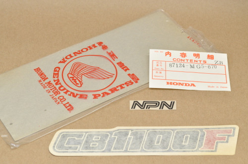 NOS Honda 1983 CB1100 F Super Sport Side Cover Decal Sticker 87124-MG5-670 ZB