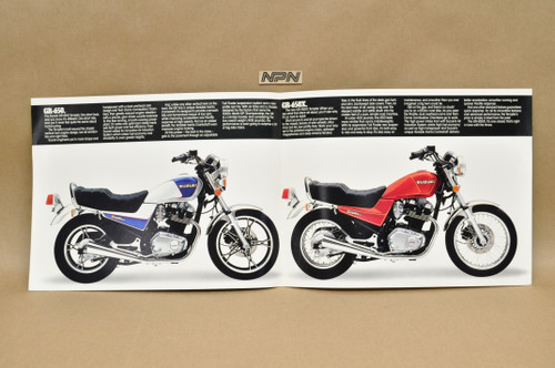 Vintage NOS 1983 Suzuki GR650 Tempter GR650 X Motorcycle Dealer Brochure OEM