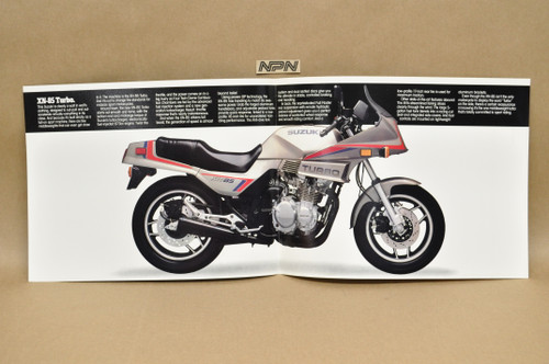 Vintage NOS 1983 Suzuki XN85 Turbo Motorcycle Brochure Dealer Specs OEM