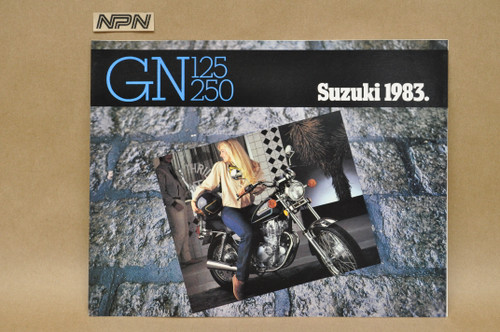 Vintage NOS 1983 Suzuki GN125 GN250 Motorcycle Brochure Dealer Specs OEM