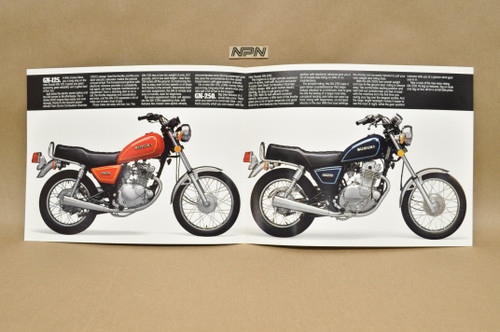 Vintage NOS 1983 Suzuki GN125 GN250 Motorcycle Brochure Dealer Specs OEM