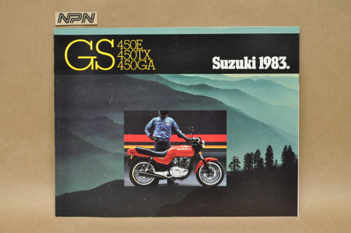 Vintage NOS 1983 Suzuki GS450 E GS450 TX GS450 GA Brochure Dealer Specs OEM