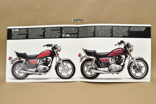 Vintage NOS 1983 Suzuki GS300 L GS450 L Brochure Motorcycle Dealer Specs OEM