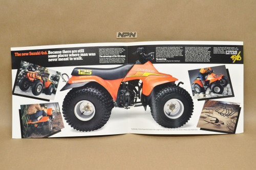 Vintage NOS 1983 Suzuki LT125 4x6 QuadRunner ATV Brochure Dealer Specs OEM