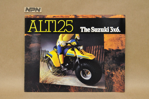 Vintage NOS 1983 Suzuki ALT125 3x6 3 Wheeler ATV Brochure Dealer Specs OEM