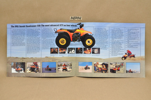 Vintage NOS 1985 Suzuki LT250 EF Quadrunner ATV Brochure Dealer Specs OEM