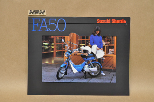 Vintage NOS 1985 Suzuki FA50 Shuttle Brochure Moped Motorcycle Dealer Specs OEM