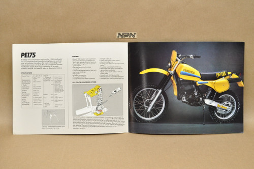 Vintage NOS 1982 Suzuki PE175 Brochure Motorcycle Dealer Specs OEM